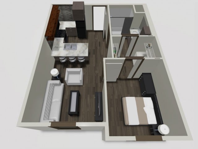 Floor Plan - One Bedroom