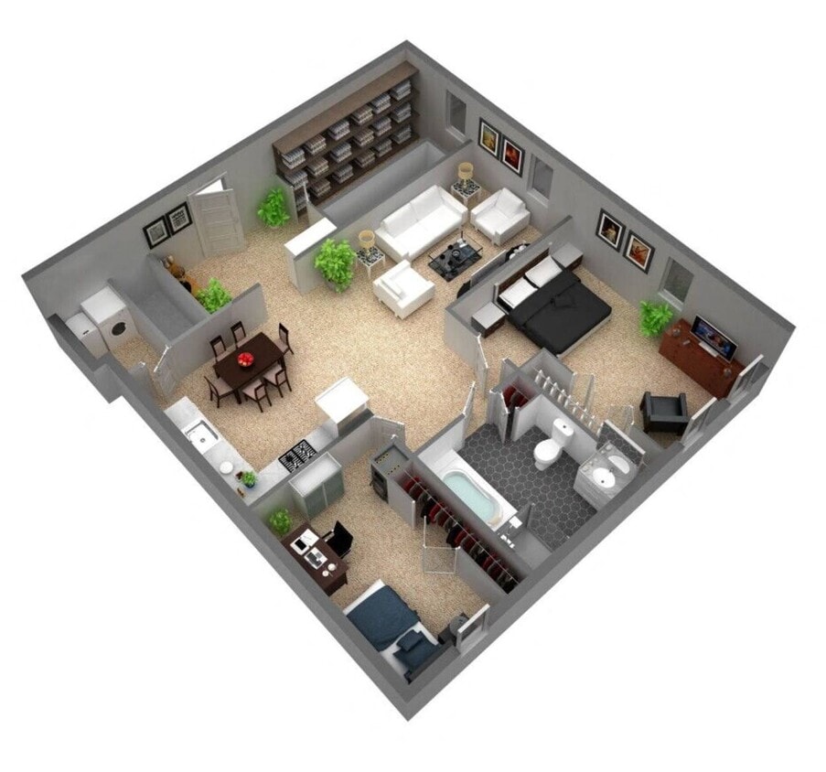 Floor Plan - Chestnut Hill Two Bedroom Apartment