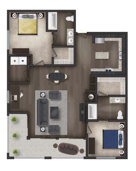 Bartley 2x2 1262 SQ FT - Bartley