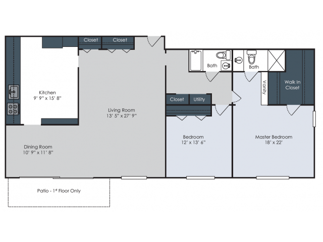 Floor Plan - Mid-Rise 2 Bedroom