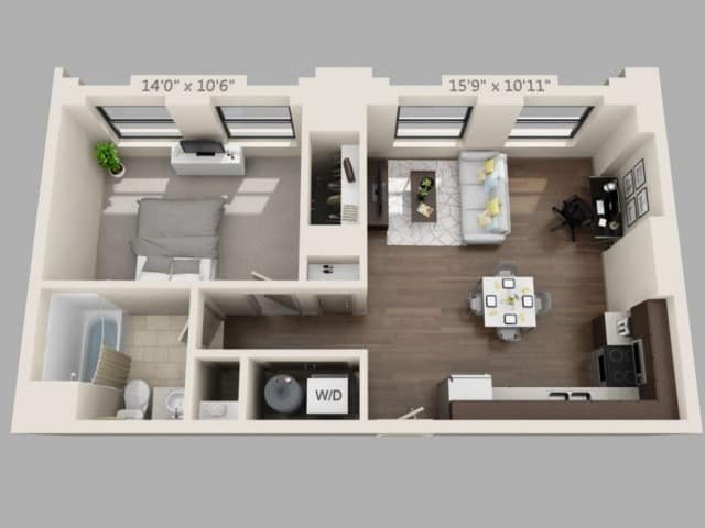 One Bed One Bath 820 sqft - One Bed/One Bath - 820