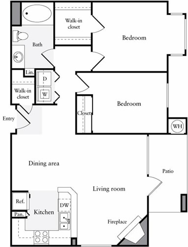 Floor Plan - 2 Bedrooms B