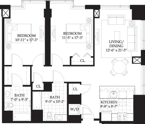 Floor Plan - Asteria Two Bedroom (2)