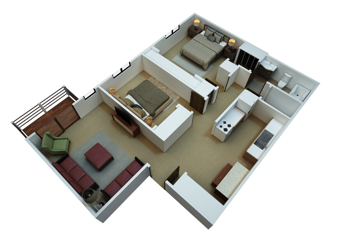 Floor Plan - 2 Bedroom 1 Bathroom