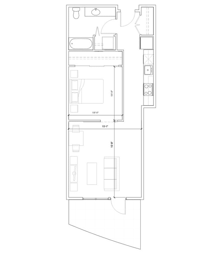 Floor Plan - Hub 9 - 1x1 A4