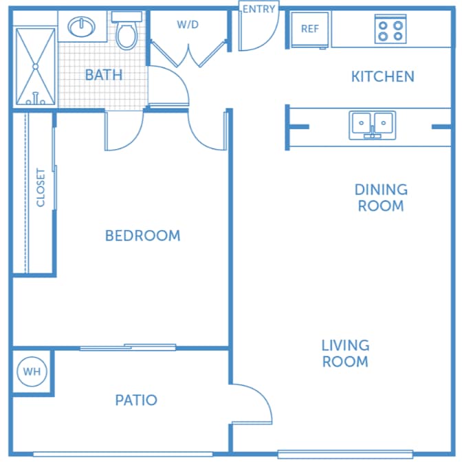 Floor Plan - 1x1.5E