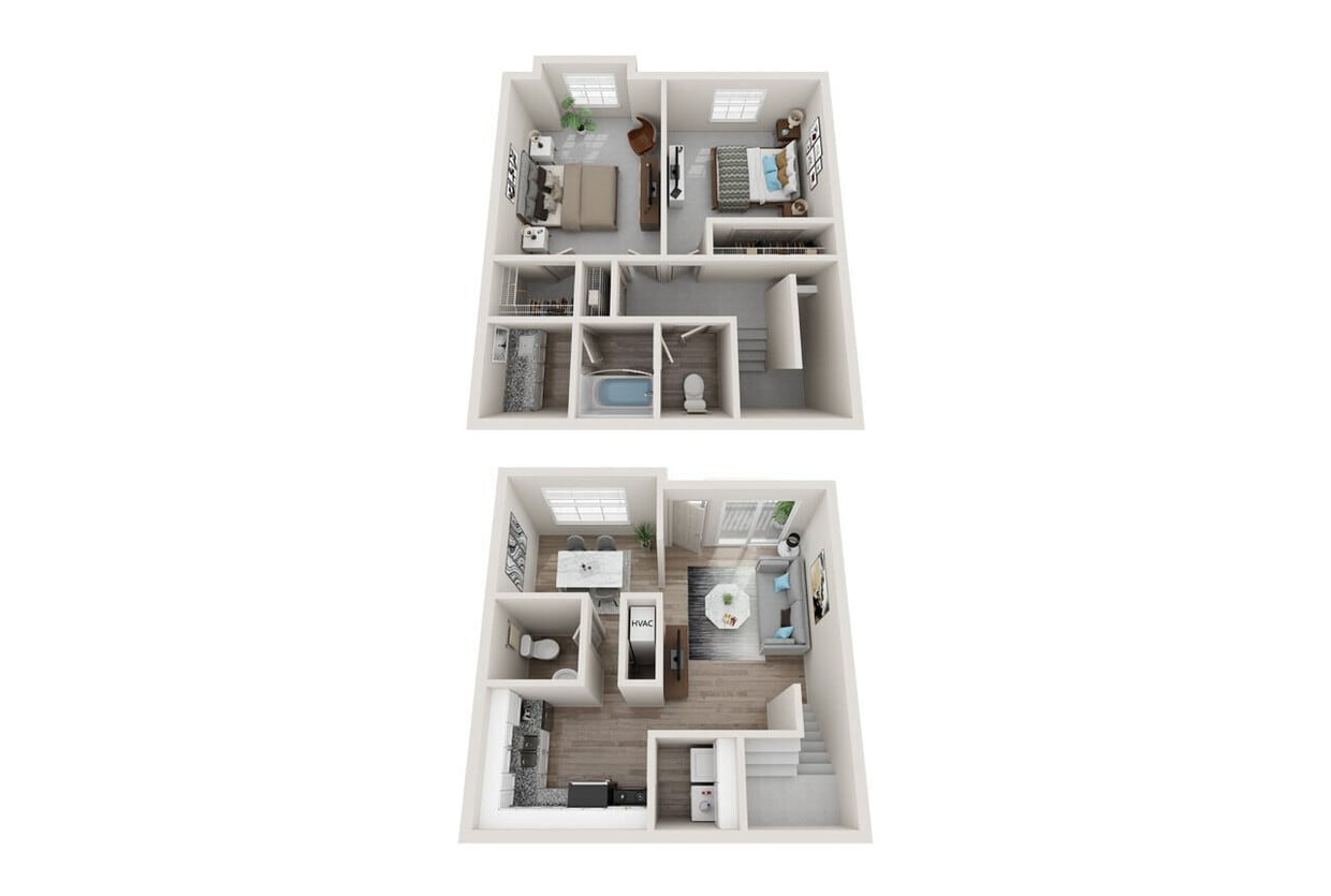 Floor Plan - 2 Bed 1.5 Bath