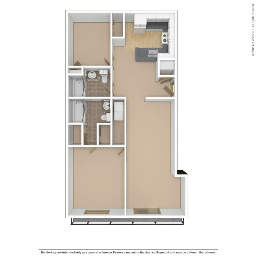 Floor Plan - 2x2c-p1