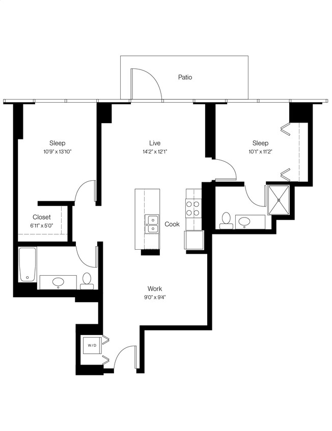 Floor Plan - B1d (apt. 411)