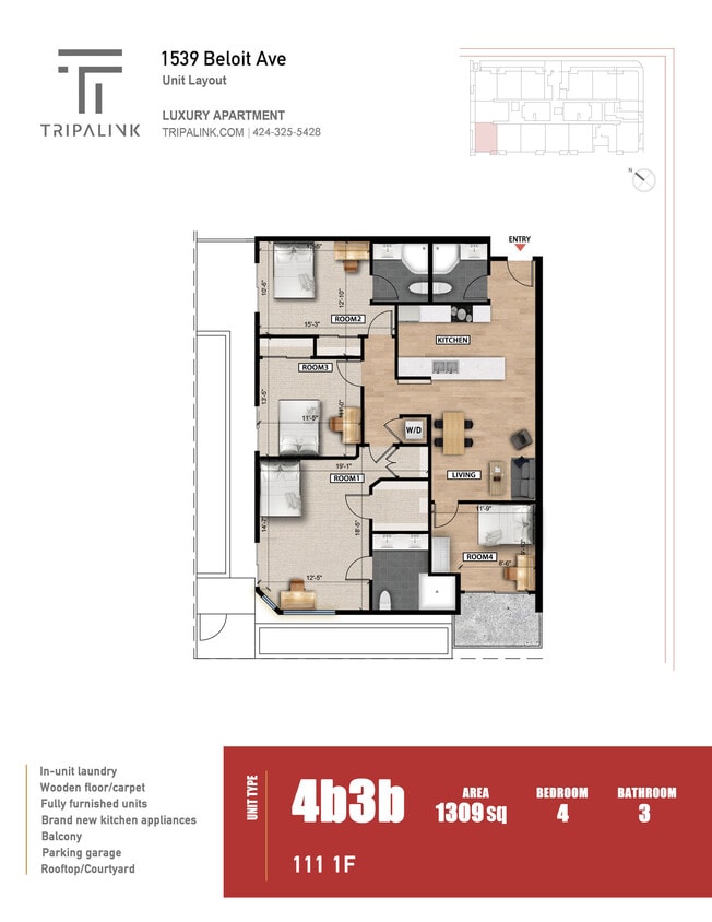 Floor Plan - Unit 111