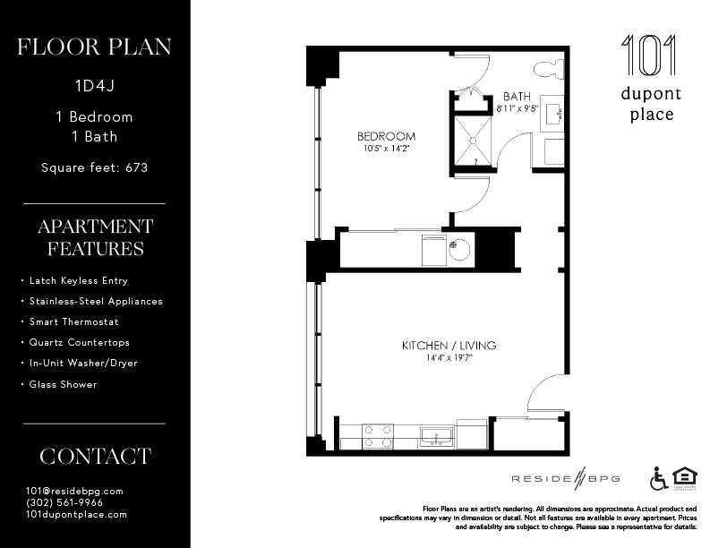 Floor Plan - 1D4-J