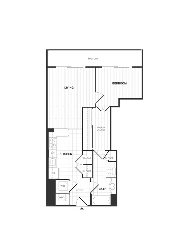 Floor Plan - 1 Bed/1 Bath