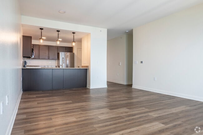 2BR, 2BA - 1,140SF - Living Room and Kitchen - Lake Edge