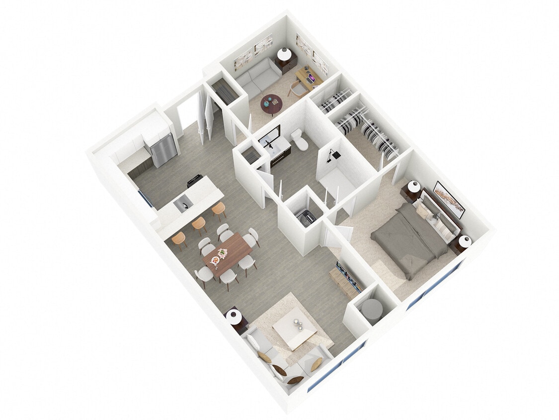 Floor Plan - 1 Bedroom Den Large