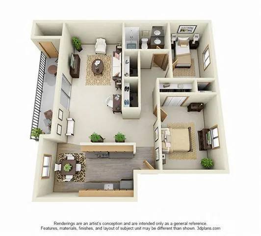 Floor Plan - Two Bedroom