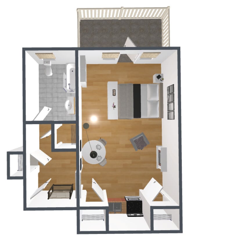 C Floor Plan - Studio - C
