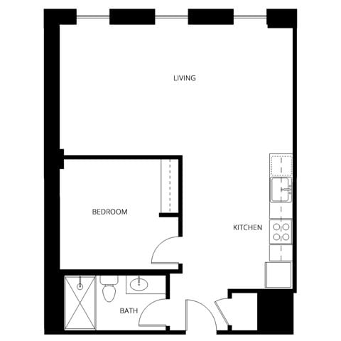 1 Bed | 1 Bath | 552-652 SQ FT - A3-AB