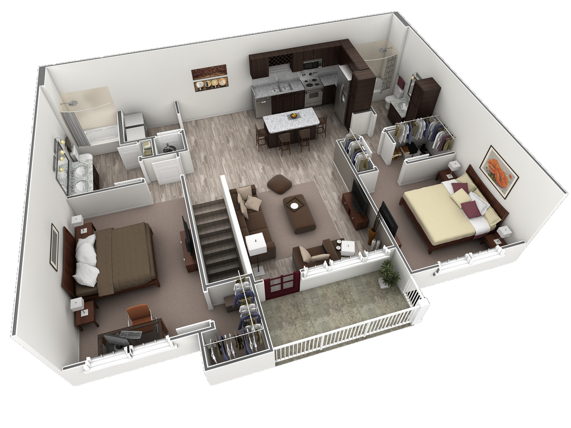 Floor Plan - 2 BR Grand Overlook Garage
