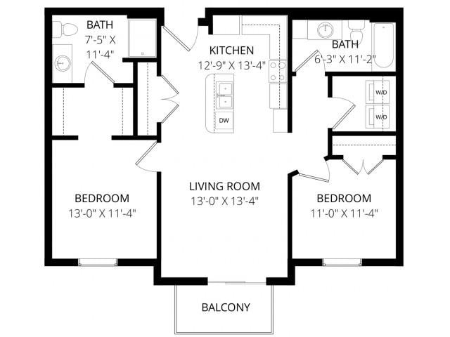 Floor Plan - C 2x2