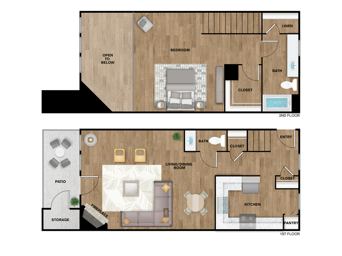 T1_1036 - 1 Bed, 1 Bath B Townhome