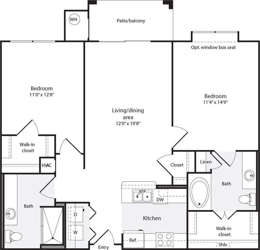 Floor Plan - 2 Bedrooms A