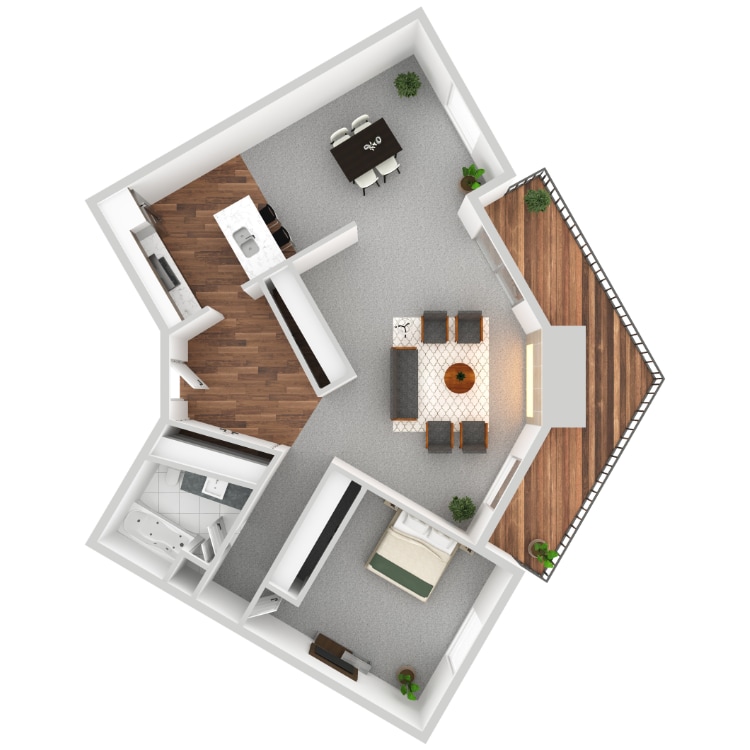 908_1BR_192164.png - One Bedroom with Corner Patio