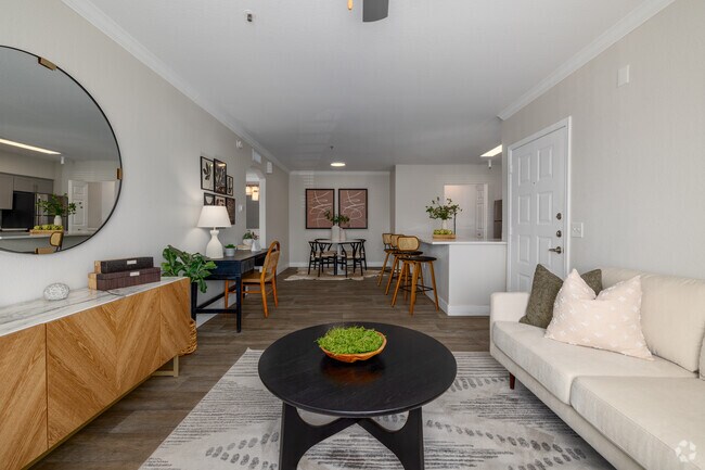 1BR, 1BA - 758SF - Living Room - CityScape at Lakeshore