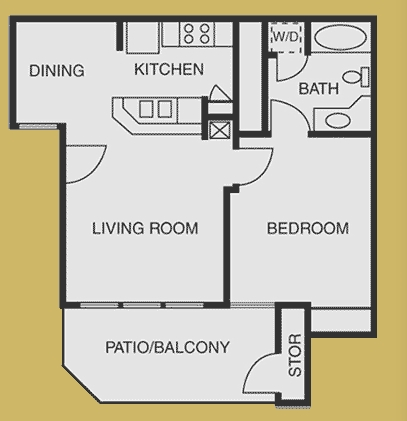 1BR/1BA - A1