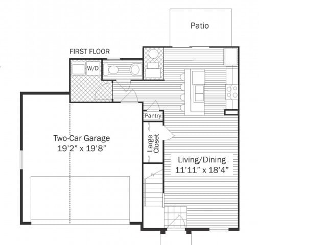 3-Bedroom Townhouse with Two-Car Garage - 3 Bedroom Townhouse with 2 Garages