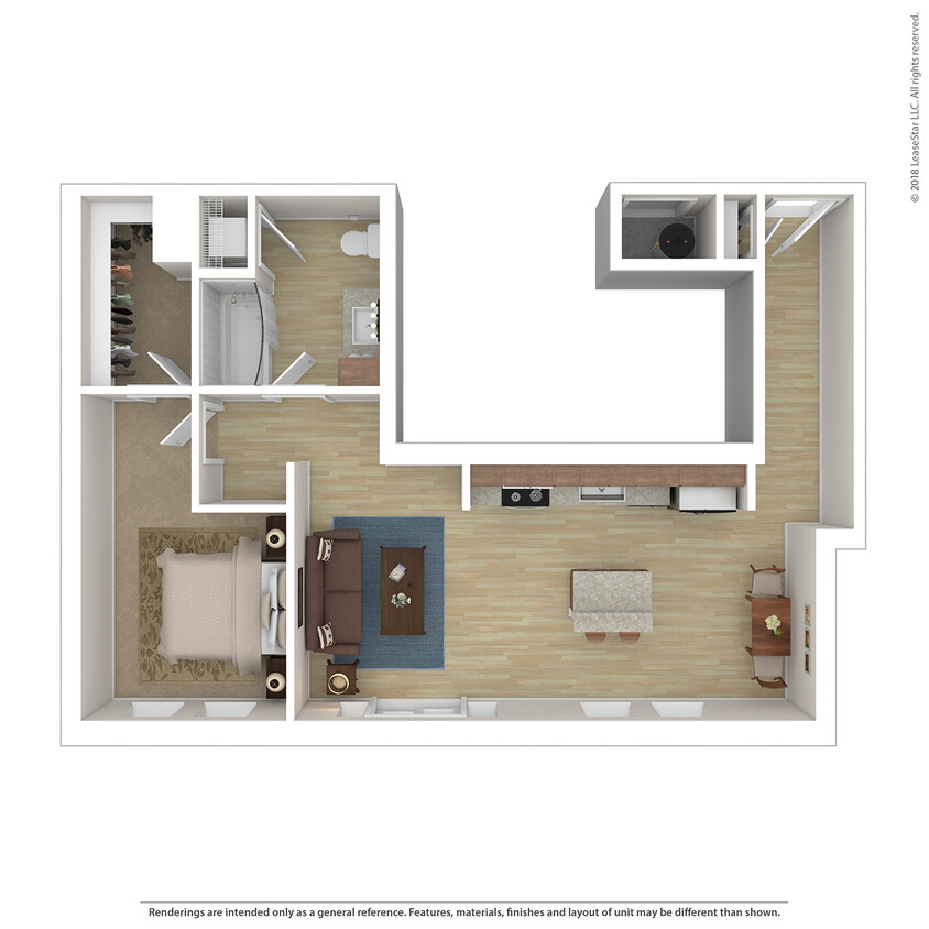 Floor Plan - Aria 1 Bedroom B1
