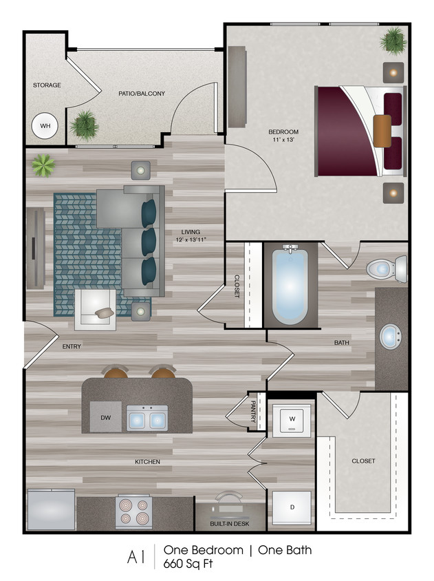 Floor Plan - 1X1 A1