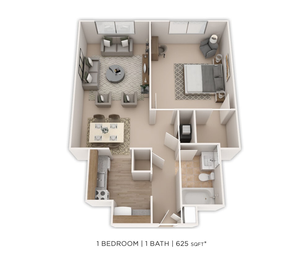 Floor Plan - One Bedroom