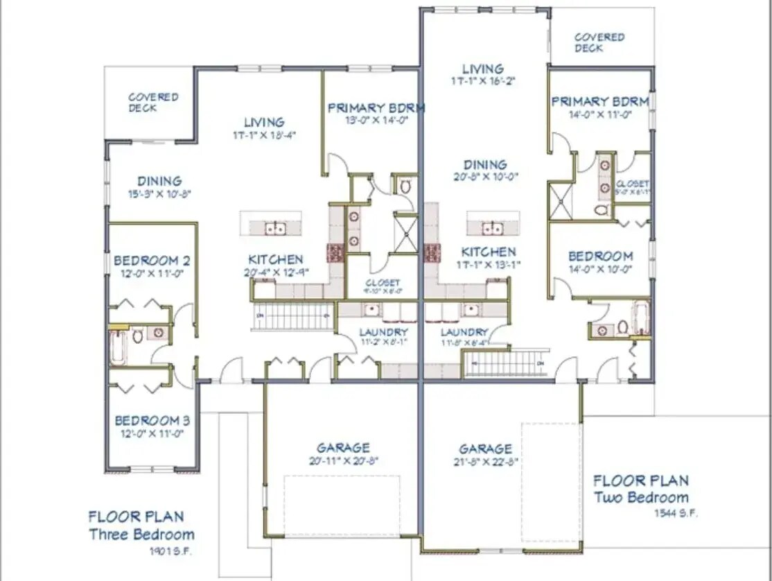 Floor Plan - 3 Bed Duplex 