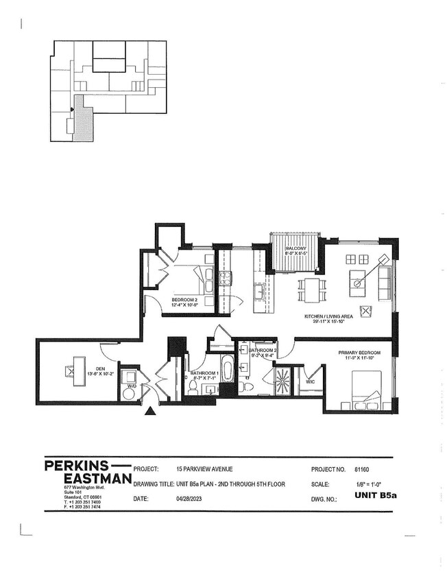 Floor Plan - B5a:2Bed plus Den/2Bath