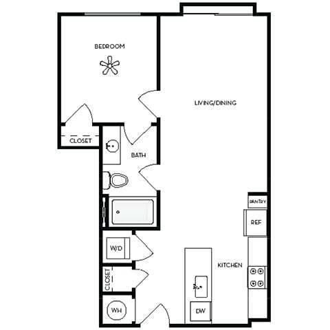 Floor Plan - One-Bedroom (A2)