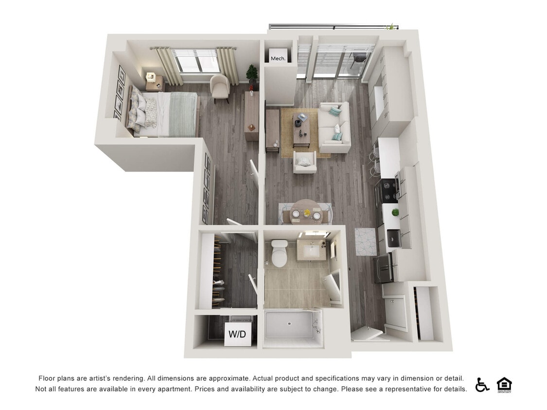 Floor Plan - 1 Bed L