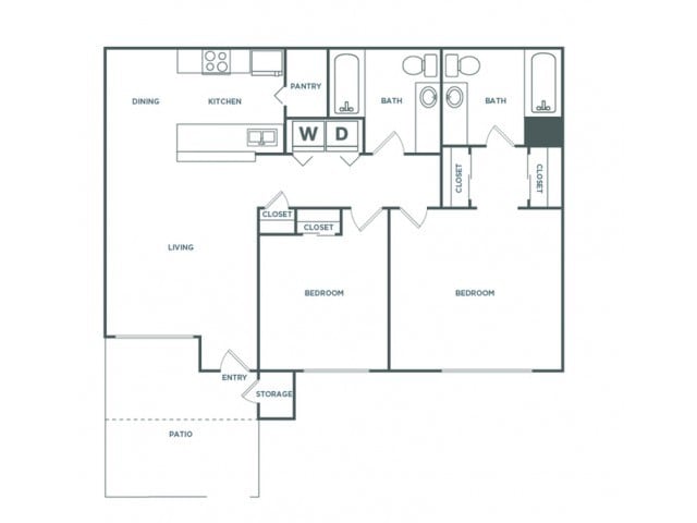 Two Bedroom Two Bathroom - 2x2 1060 Sophisticated
