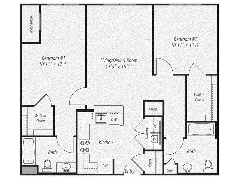 Floor Plan - B2.5 Renovated 