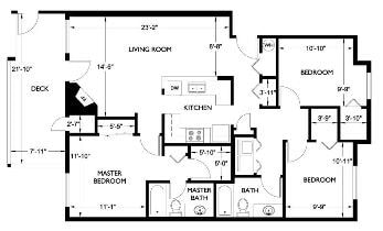Floor Plan - 3 Bedrooms