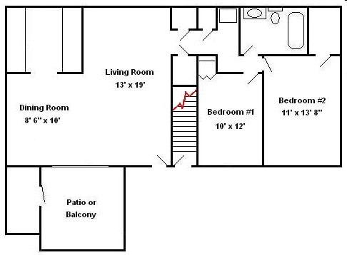 2 Bedroom Garden D - 2 Bedroom Garden D