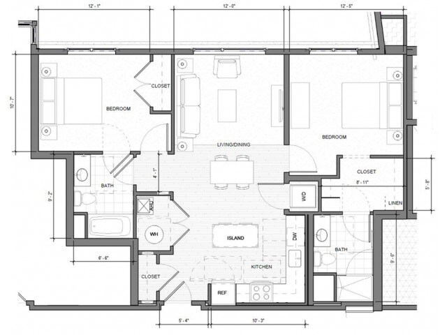 Floor Plan - 2BR-F