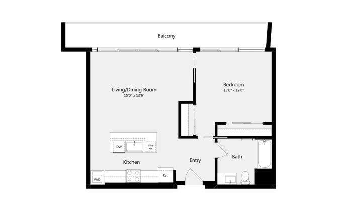Floor Plan - 1B-D