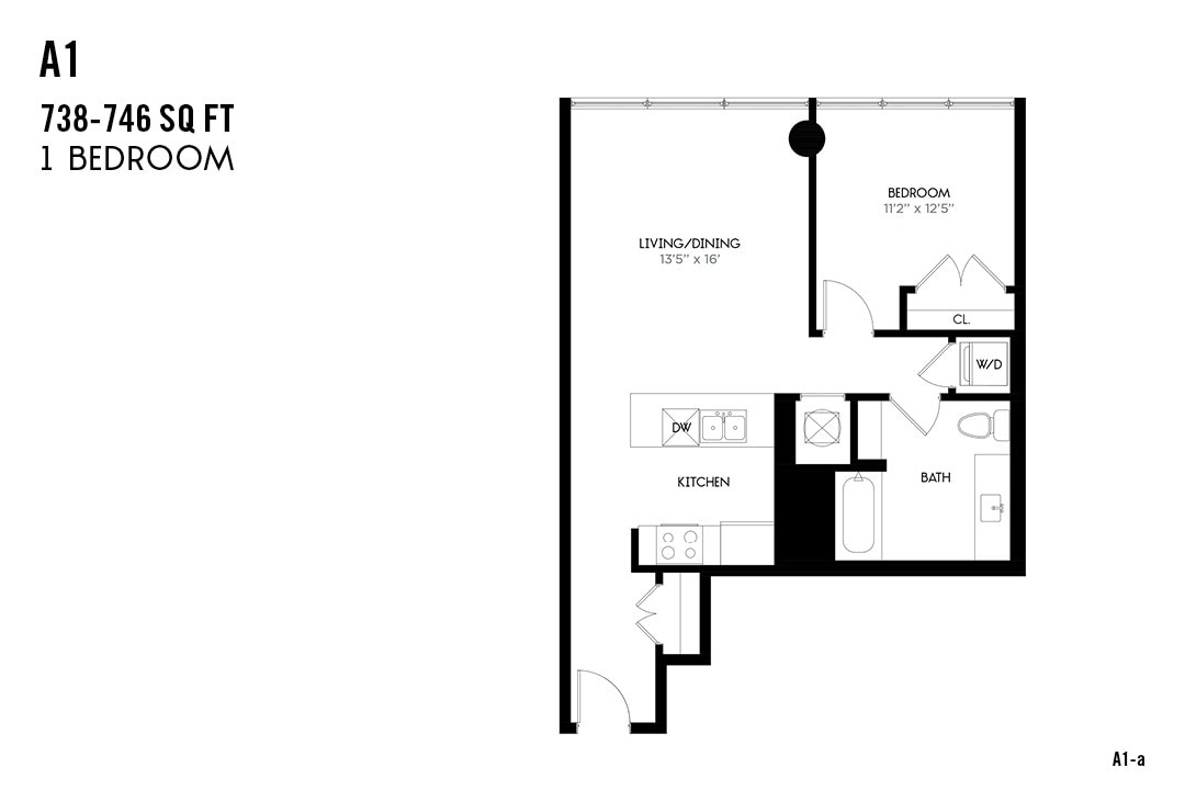 Floor Plan - One Bedroom A1
