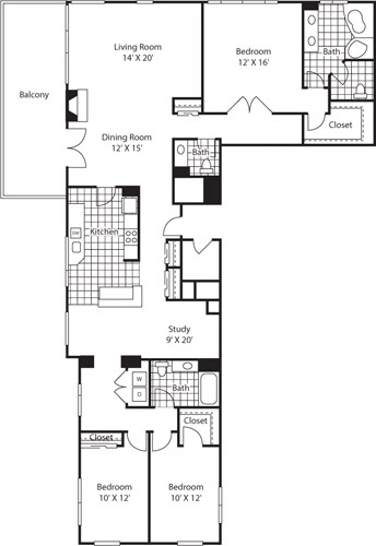 Floor Plan - Three Bedroom 2145