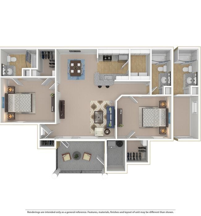 Floor Plan - Garrison w/ Balcony - B2A