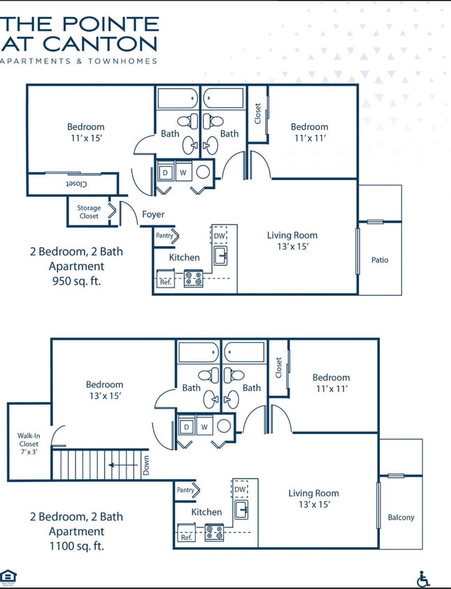 Floor Plan - 2 Bedroom Apartment Barrier Free