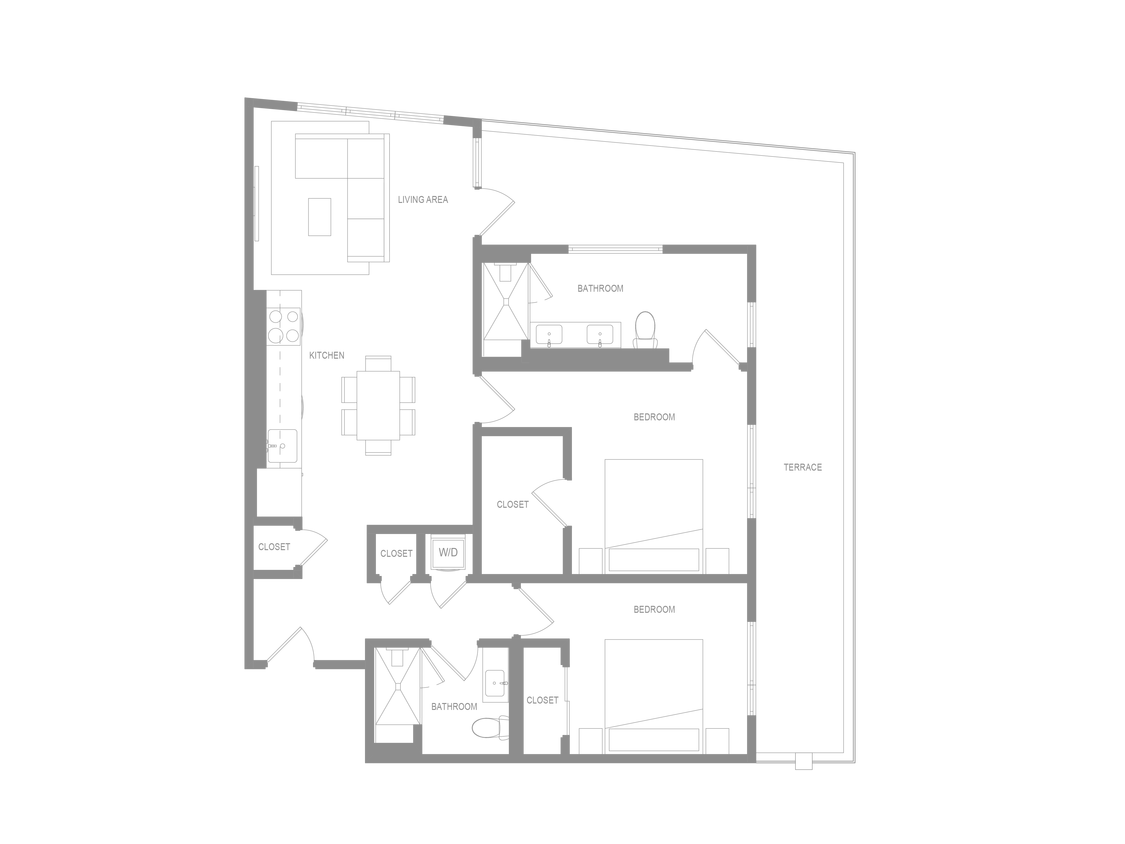 Floor Plan - Alta 2 Bedroom R