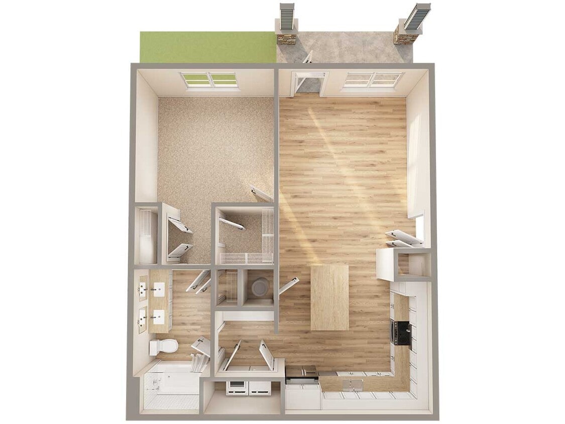 Explore the elegance of this open-concept apartment designed for modern living. - A3