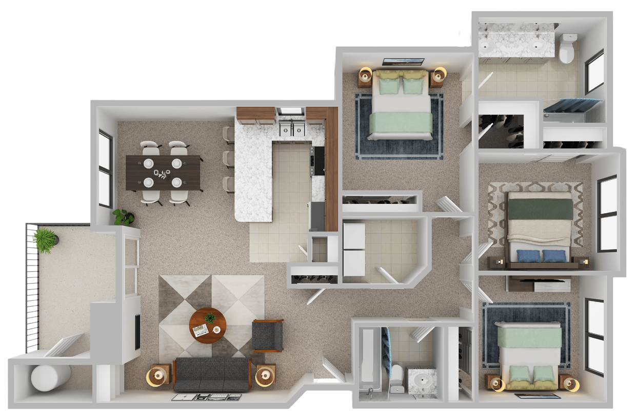 Floor Plan - Aurora - 3x2