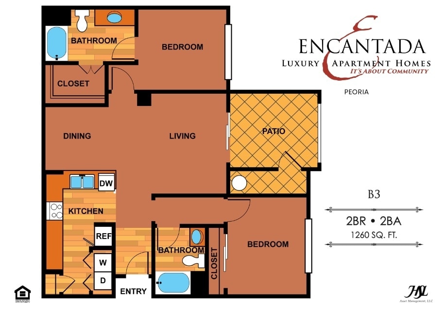 Floor Plan - B3 | Two Bedroom